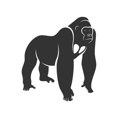 Gorilla Logo Design Vector. King kong logo Template