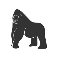 Gorilla Logo Design Vector. King kong logo Template