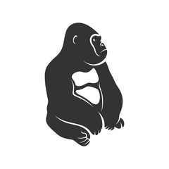 Gorilla Logo Design Vector. King kong logo Template