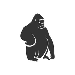 Gorilla Logo Design Vector. King kong logo Template