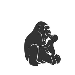 Gorilla Logo Design Vector. King kong logo Template