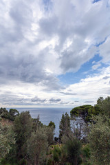 Cloudy sky over Mallorca