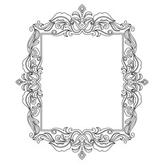 Ornamental square shaped frame.