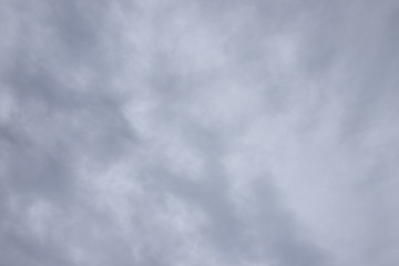 Cloudy and fluffy sky in winter