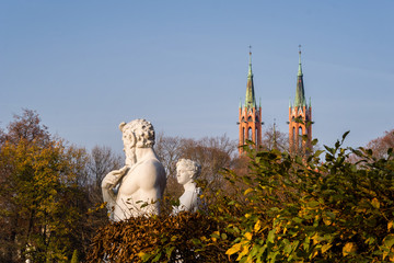 Jesień w Parku Branickich, Wersal Podlasie, Białystok, Podlasie, Polska