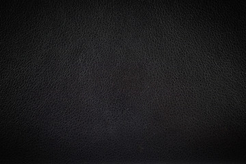 Closeup surface black leather texture background