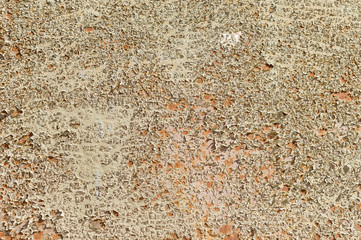 Beige Texture of painted metal surface with cracked paint. Finely detailed background