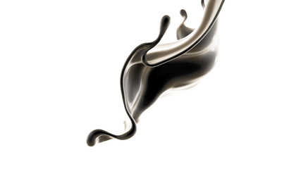 Splash fluid. 3d illustration, 3d rendering.