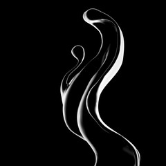 Splash fluid. 3d illustration, 3d rendering.