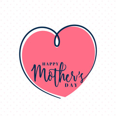Happy Mother's Day lettering in Pink Heart.