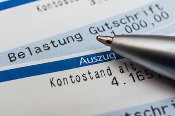 Girokonto Kontoauszüge Bank 