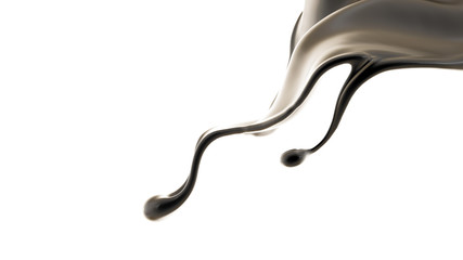 Splash fluid. 3d illustration, 3d rendering.