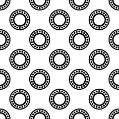 Bearing Icon, Ball Bearing Icon Seamless Pattern