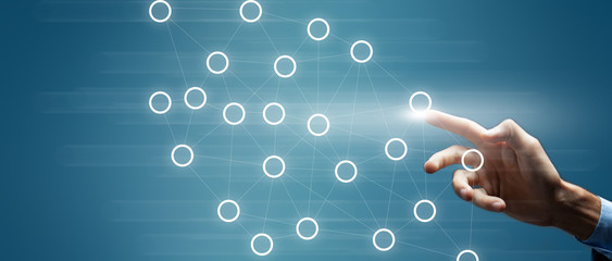 Global network connection concept, abstract concept