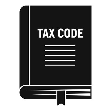 Tax Code Book Icon. Simple Illustration Of Tax Code Book Vector Icon For Web Design Isolated On White Background