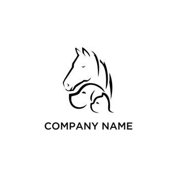 logo design Horse Dog Cat vector template