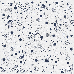 Seamless pattern with berries