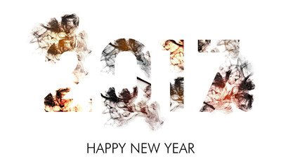 Creative abstract text 2017 for New Year.