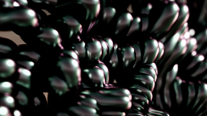 Luxury golden metal background with lines. 3d illustration, 3d rendering.