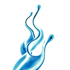 Obraz premium Splash fluid. 3d illustration, 3d rendering.