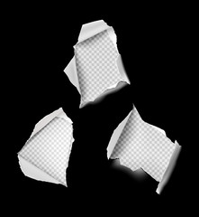 Realistic hole in paper. Vector illustration element ready for your design.	EPS10.	