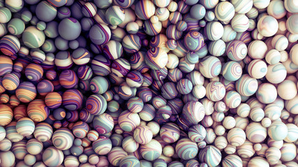 Bright background with a volumetric pattern and print. 3d illustration, 3d rendering.