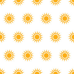 Seamless pattern with suns