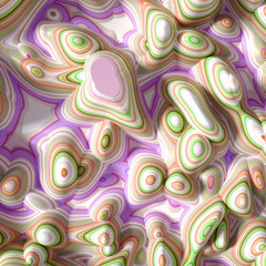 Soft, nice abstract background in bright colors. 3d illustration, 3d rendering.