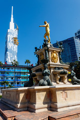 Fototapeta premium Fountain of the Neptune on the Theater square in Batumi, Georgia