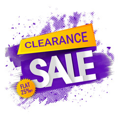 Clearance Sale Banner. - obrazy, fototapety, plakaty