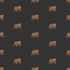 Fototapeta premium Seamless pattern with brown bears pattern