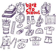 back to school, doodle