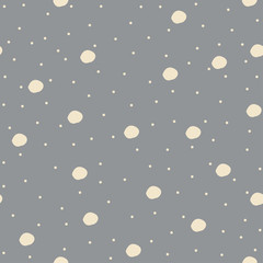 Seamless Pattern with big bubbles on pastel blue background