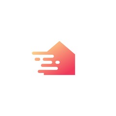 tech dash smart house logo vector icon illustration