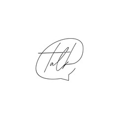 talk chat bubble logo vector icon illustration