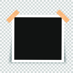 blank photo frame on white background