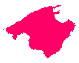 Fototapeta premium Karte von Mallorca