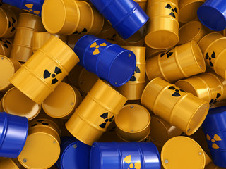 3D rendering radioactive barrels