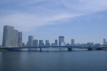 Fototapeta premium Most Harumi w Zatoce Tokijskiej