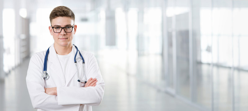 Portrait of doctor in a clinic