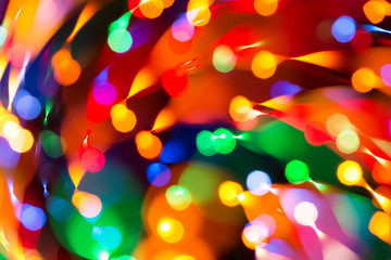 Abstract picture of bright colored dynamic lights