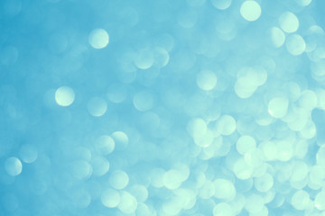 Obraz premium Blue Bokeh, Defocused Lights Background.