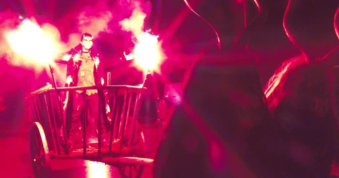 Traditional Krampus run in Salzburg, December 6, 2017