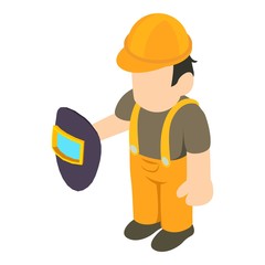 Welder icon. Isometric illustration of welder vector icon for web