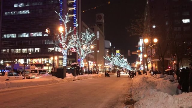 Hokkaido-Japan, circa :celebrate christmas festival at sapporo city in Hokkaido, Japan