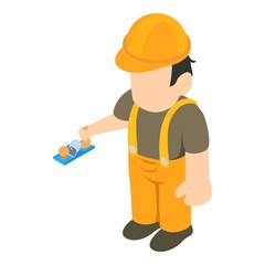 Cabinetmaker icon. Isometric illustration of cabinetmaker vector icon for web