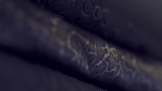 Snake pattern on blue Sorbiancloth material used for costumes and dresses.