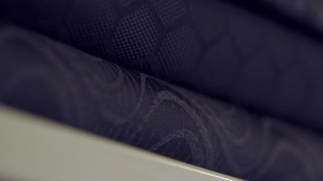 Blue pattern Sorbian traditional material used for sewing costumes and dresses.
