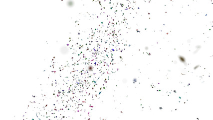 floating microplastic particle, nurdles pollution isolated on white background