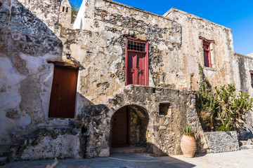 The ancient walls of the monastery Preveli